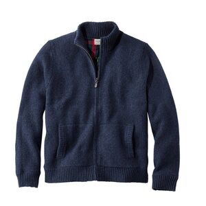 Men's LLBean Navy Full-Zip Knit Sweater Jacket